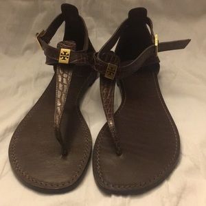 Like New Tory Burch brown sandals size 8.5